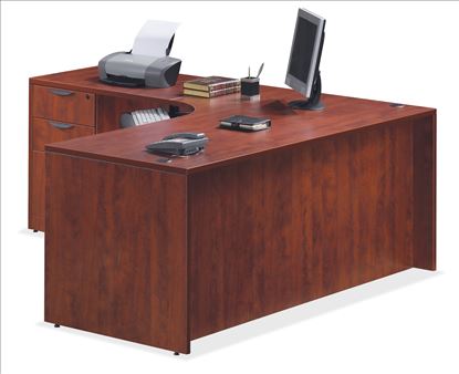 Straight Front Desk with Left Corner Extension1