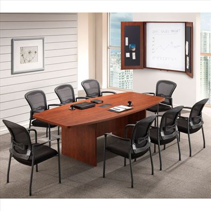 Boat Shaped Conference Table with Slab Base1