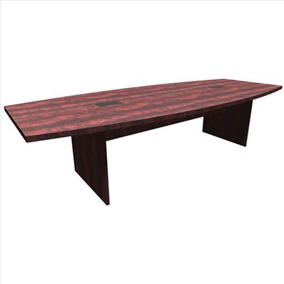 Boat Shaped Conference Table with Slab Base1
