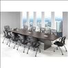 Boat Shaped Conference Table with Slab Base2