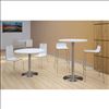 Cafe Height, Low Back Wood Stool with Chrome Base8