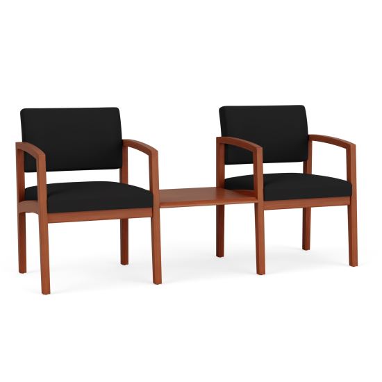 Lenox Wood 2 Chairs w/Connecting Center Table1