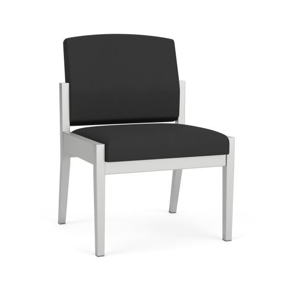 Amherst Steel Armless Guest Chair (Silver/Open House Graphite)1