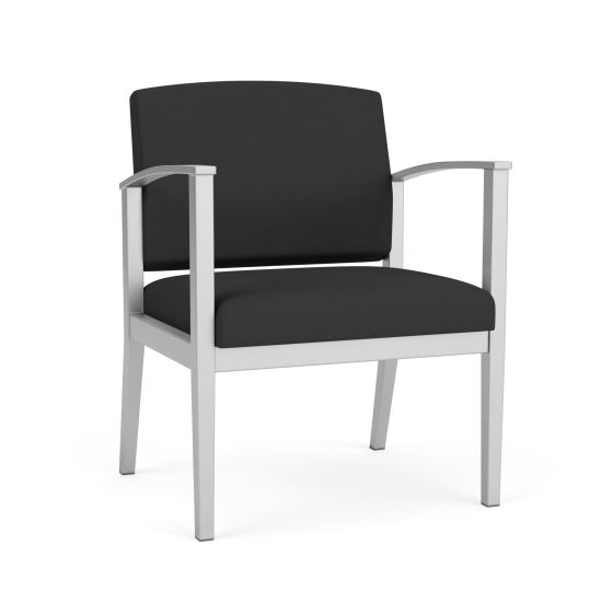 Amherst Steel Oversize Guest Chair (Silver/Open House Graphite)1