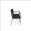 Amherst Steel 2 Chairs w/Connecting Center Table (Silver/Open House Graphite/Canyon Cherry)2