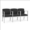 Amherst Steel 3 Seater with Center Arms (Silver/Open House Graphite)1