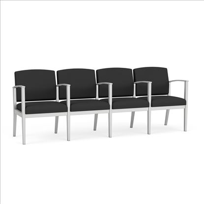 Amherst Steel 4 Seater with Center Arms (Silver/Open House Graphite)1