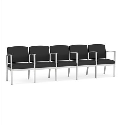 Amherst Steel 5 Seater with Center Arms (Silver/Open House Graphite)1