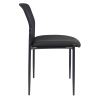 Armless Side Chair with Black Frame2