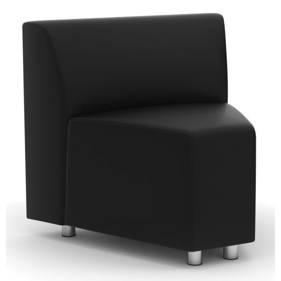 Armless Corner Modular Chair with Silver Post Legs1