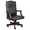 High Back Executive Swivel with Mahogany Frame1