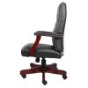 High Back Executive Swivel with Mahogany Frame4