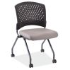 Armless Nesting Chair with Casters, Titanium Frame1