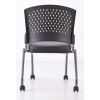 Armless Nesting Chair with Casters, Titanium Frame3