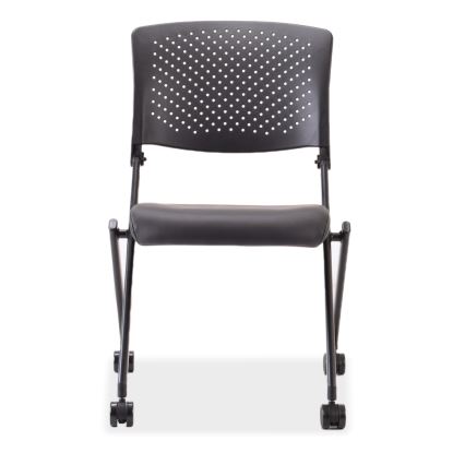 Armless Nesting Chair with Casters, Black Frame2