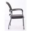 Mesh Back Guest Chair with Arms and Titanium Gray Frame3