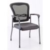 Mesh Back Guest Chair with Arms and Titanium Gray Frame6