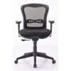 Mid Back Chair, Mesh Back, Black Upholstered Seat with Black Frame3