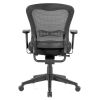 Mid Back Chair, Mesh Back, Black Upholstered Seat with Black Frame4