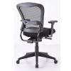 Mid Back Chair, Mesh Back, Black Upholstered Seat with Black Frame5