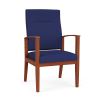Amherst Wood Patient Chair (Cherry/Open House Cobalt)1