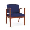 Amherst Wood Oversize Guest Chair (Cherry/Open House Cobalt)1
