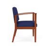 Amherst Wood Oversize Guest Chair (Cherry/Open House Cobalt)2