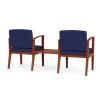 Amherst Wood 2 Chairs w/Connecting Center Table (Cherry/Open House Cobalt)3
