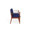 Amherst Wood 3 Seat Sofa (Cherry/Open House Cobalt)2