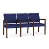 Brooklyn 3 Seater with Center Arms (Walnut/Open House Cobalt)1
