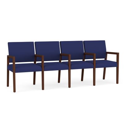 Brooklyn 4 Seater with Center Arms (Walnut/Open House Cobalt)1