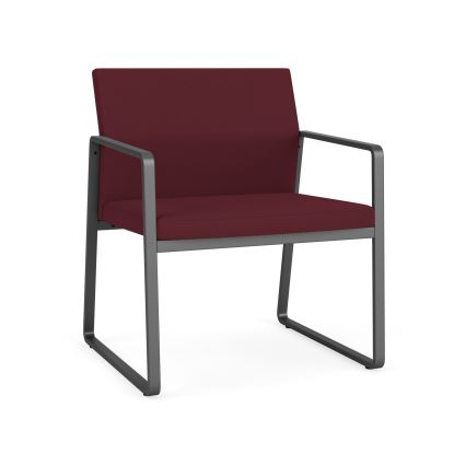 Gansett Oversize Guest Chair (Charcoal/Open House Wine/Mulberry)1
