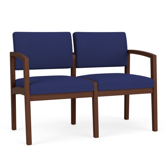 Lenox Wood 2 Seat Sofa (Walnut/Open House Cobalt)1