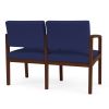 Lenox Wood 2 Seater with Center Arm (Walnut/Open House Cobalt)3
