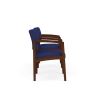 Lenox Wood 2 Chairs w/Connecting Center Table (Walnut/Open House Cobalt)2