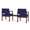 Lenox Wood 2 Chairs w/Connecting Center Table (Walnut/Open House Cobalt)3
