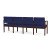 Lenox Wood 4 Seater with Center Arms (Walnut/Open House Cobalt)3