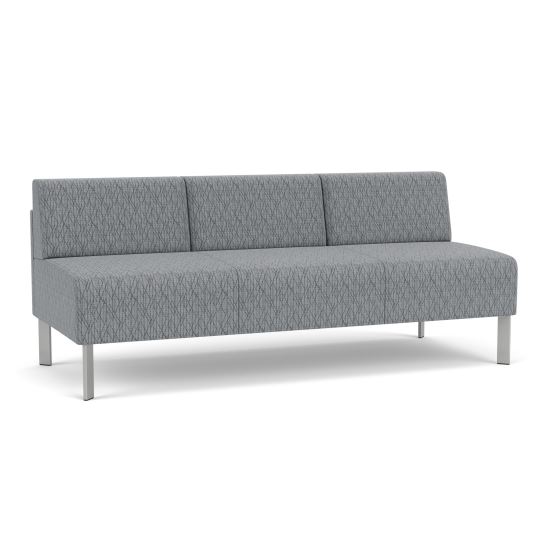 Luxe Armless Sofa (Silver/Adler Grey Flannel)1