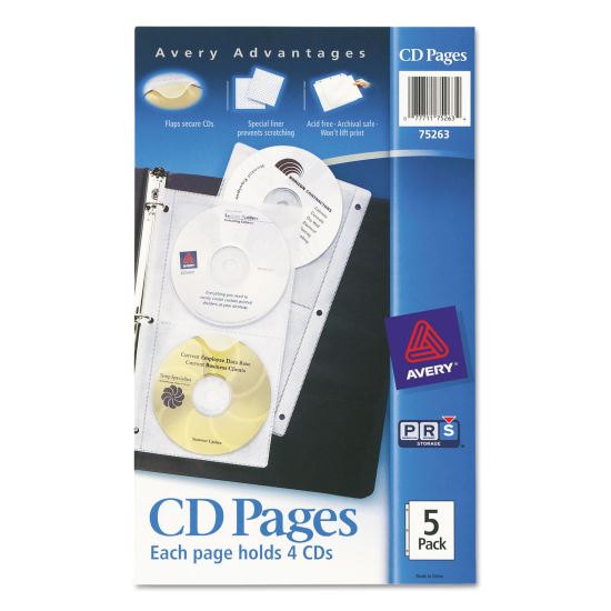 Avery® CD Organizer Sheets for Three-Ring Binders1