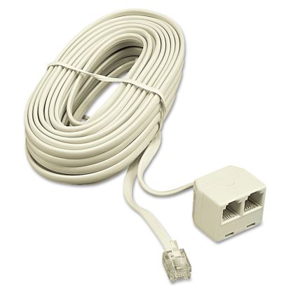 Softalk® Telephone Extension Cord, Plug/Dual Jack1