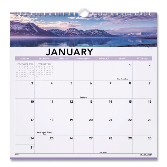 AT-A-GLANCE® Landscape Monthly Wall Calendar1