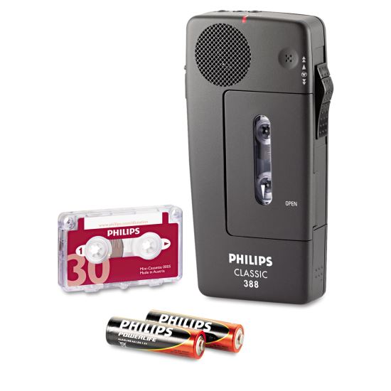 Philips® Pocket Memo 388 Slide Switch Mini Cassette Dictation Recorder1