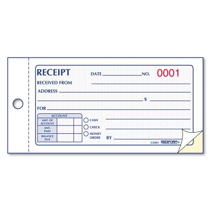 Rediform® Small Money Receipt Book1