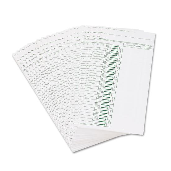 Acroprint® Cards for Model ATT310 Electronic Totalizing Time Recorder1