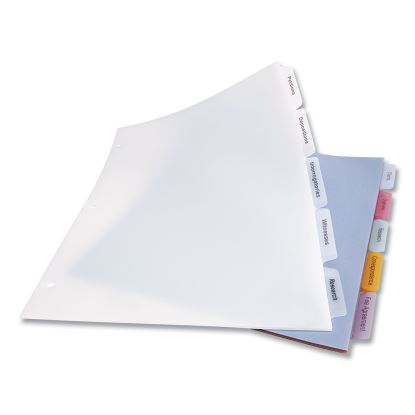 Avery® Print & Apply Index Maker® Clear Label Plastic Dividers with Easy Apply Printable Label Strip1