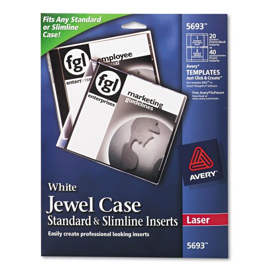 Avery® Jewel Case Inserts1