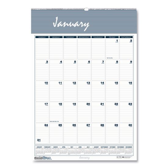 House of Doolittle™ Bar Harbor 100% Recycled Wirebound Monthly Wall Calendar1