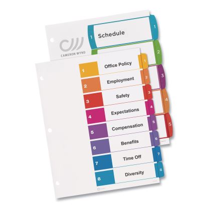 Avery® Customizable Table of Contents Ready Index® Multicolor Dividers with Printable Section Titles1