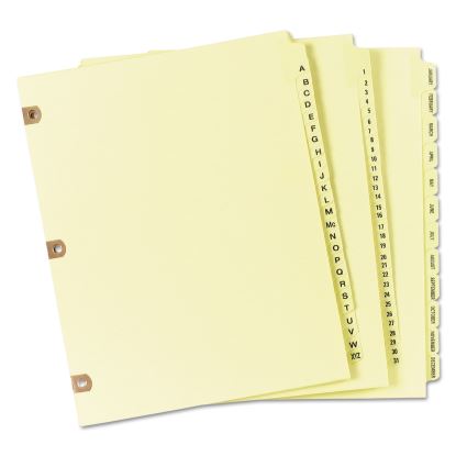 Avery® Preprinted Laminated Tab Dividers with Copper Reinforced Holes1