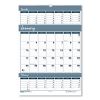 House of Doolittle™ Bar Harbor 100% Recycled Wirebound Three-Months-per-Page Wall Calendar1